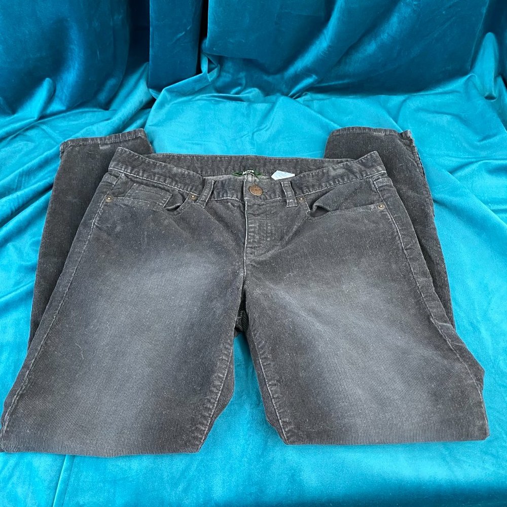 J Crew Skinny Fit Stretch Corduroy Pants in Black - Picture 2 of 10